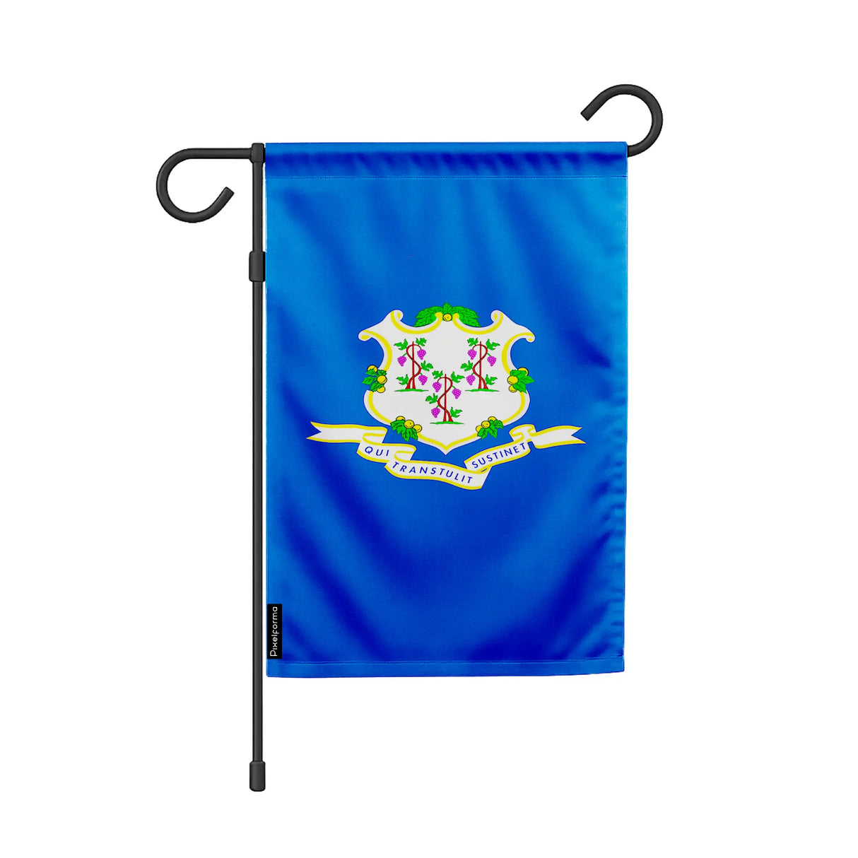 Drapeau de jardin connecticut en polyester résistant horizontal