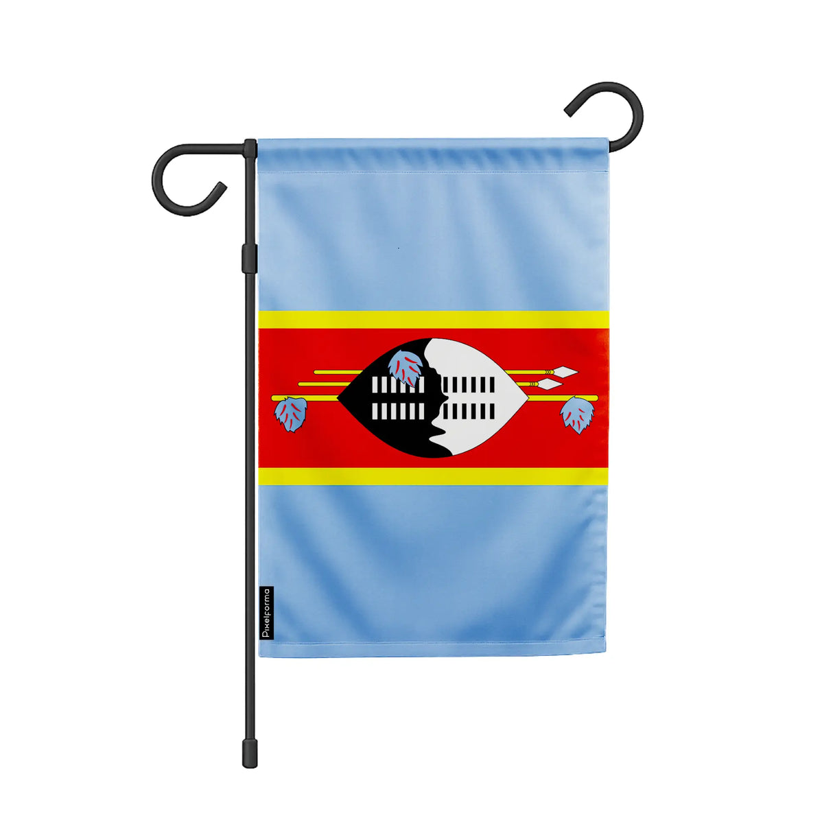 Drapeau de jardin eswatini en polyester résistant intempéries