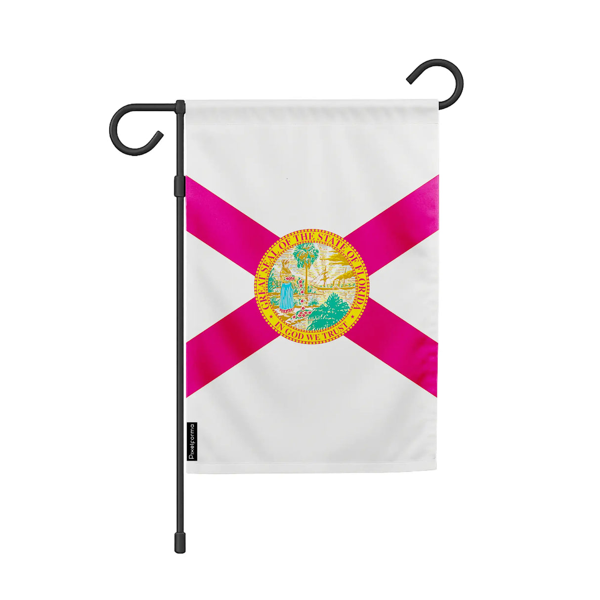 Drapeau de jardin floride polyester résistant horizontal