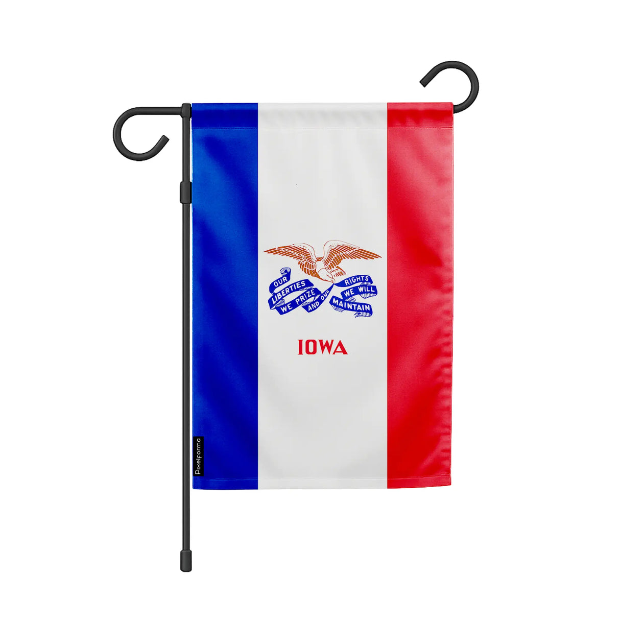 Drapeau de jardin illinois polyester résistant horizontal