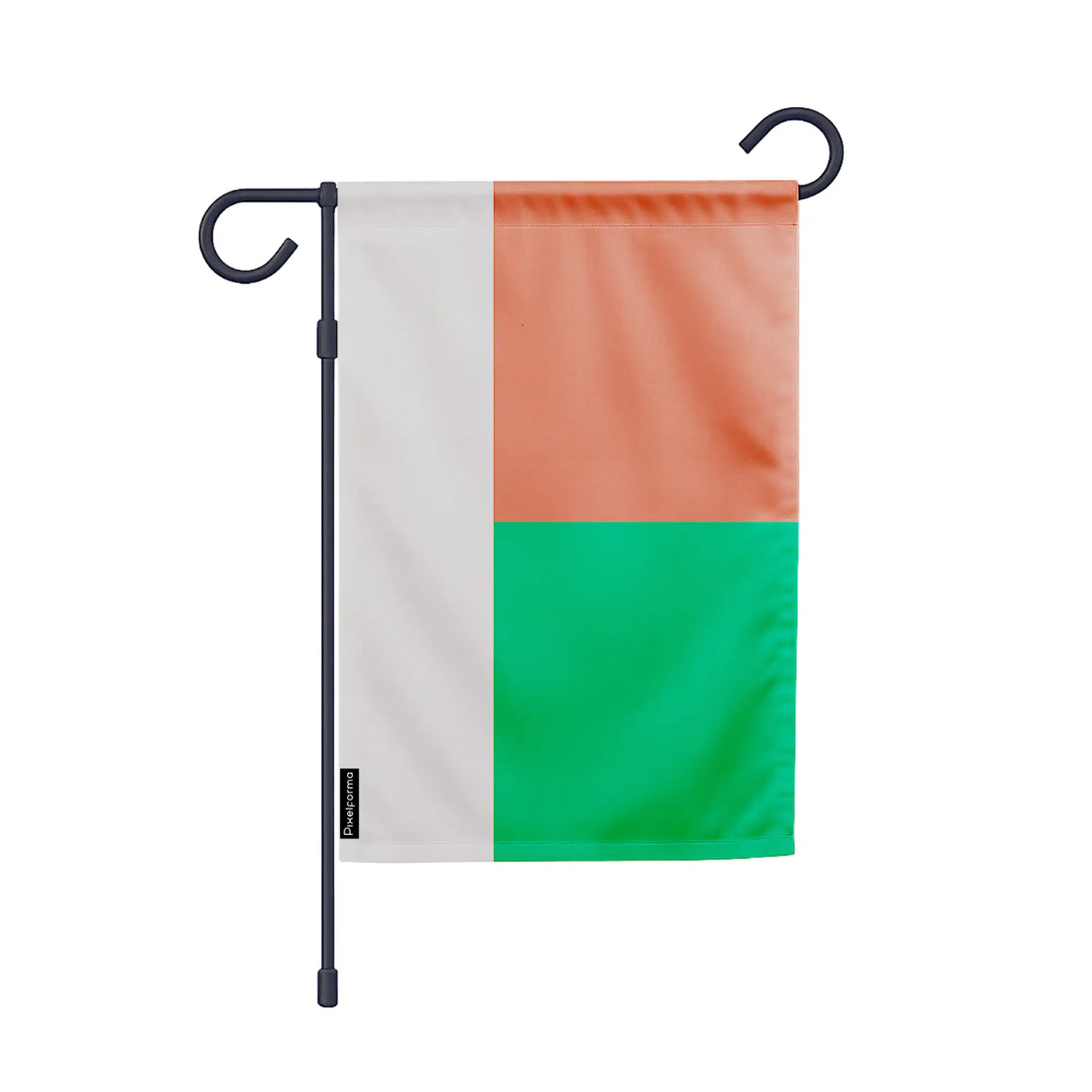 Drapeau de jardin madagascar polyester résistant horizontal