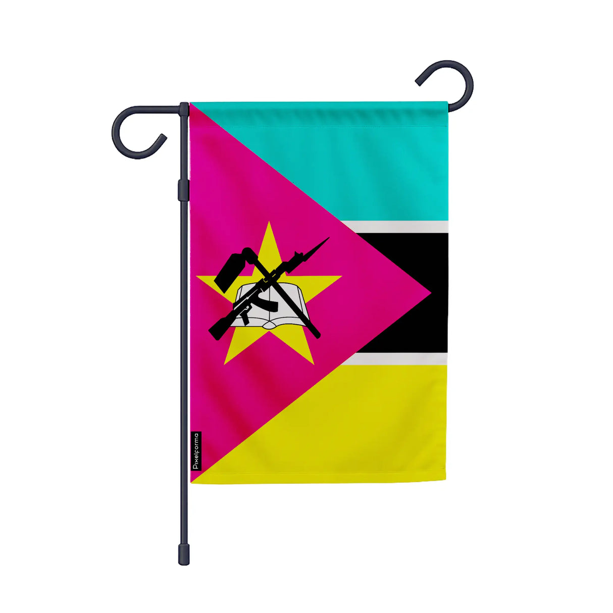 Drapeau de jardin mozambique polyester couleurs vibrantes