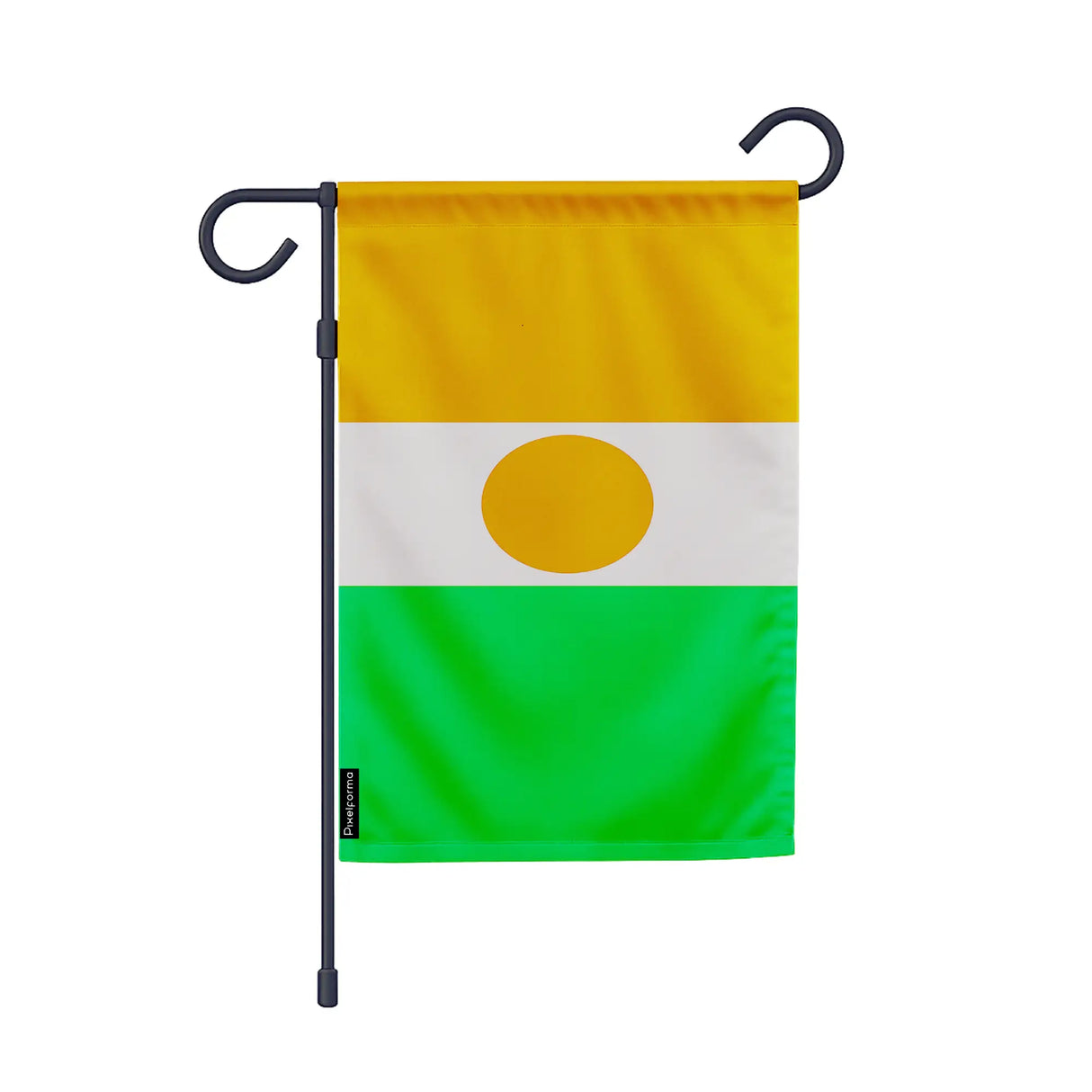 Drapeau de jardin niger en polyester résistant horizontal