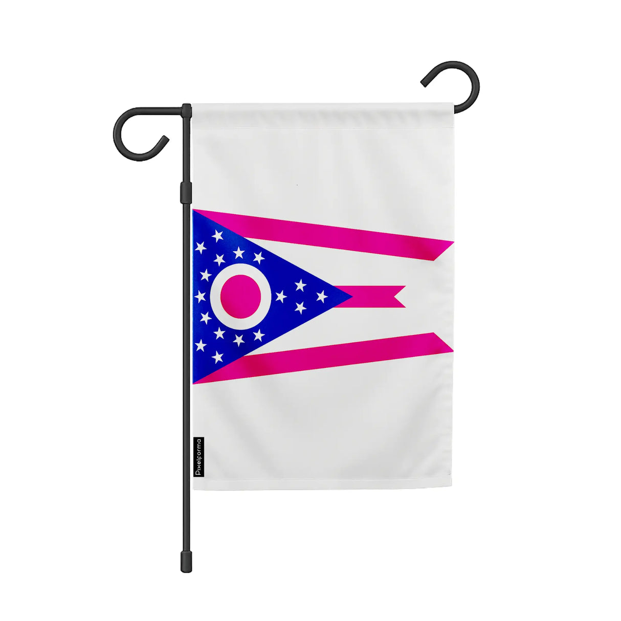 Drapeau de jardin ohio polyester résistant format horizontal