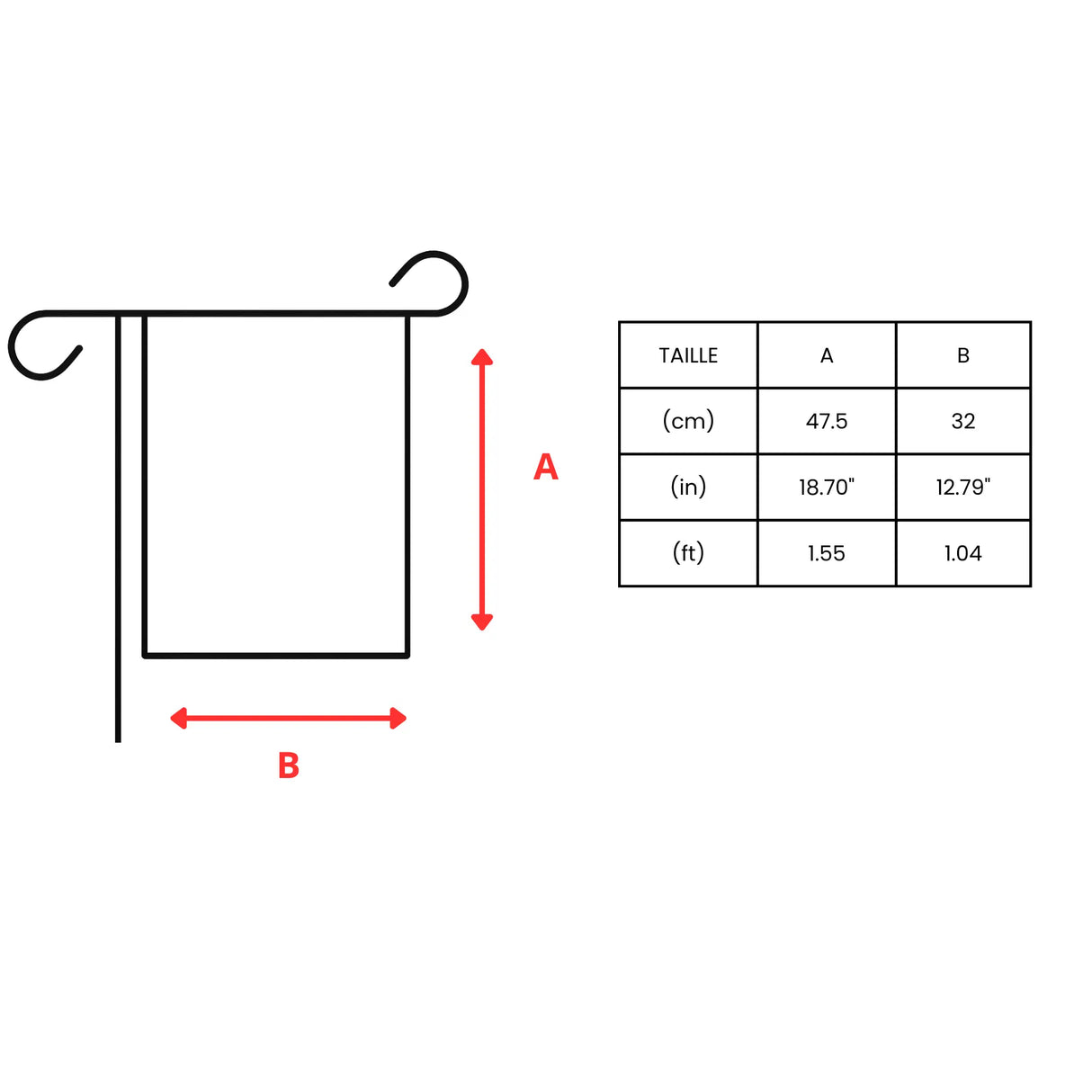Drapeau de jardin ohio polyester résistant format horizontal