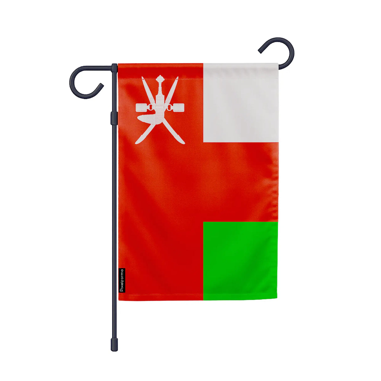 Drapeau de jardin oman polyester résistant couleurs vives