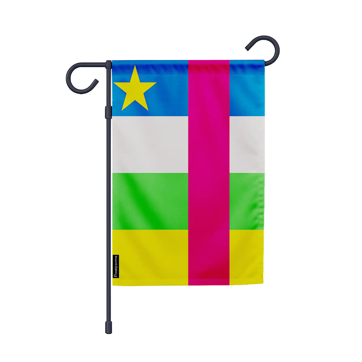 Drapeau de jardin république centrafricaine polyester durable