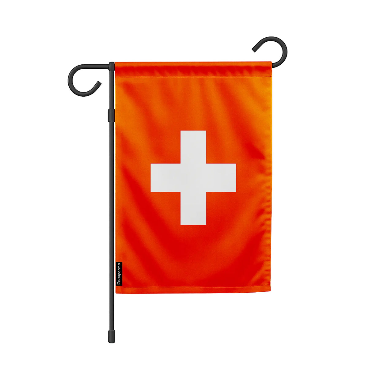 Drapeau de jardin suisse en polyester résistant horizontal
