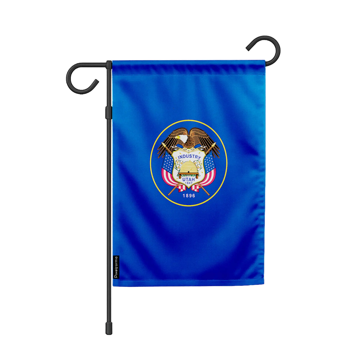 Drapeau de jardin utah en polyester résistant horizontal