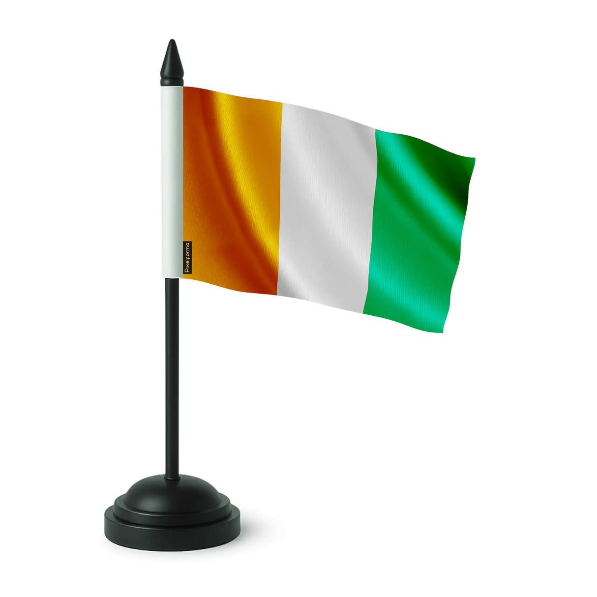 Drapeau de table côte ivoire polyester socle plastique noir