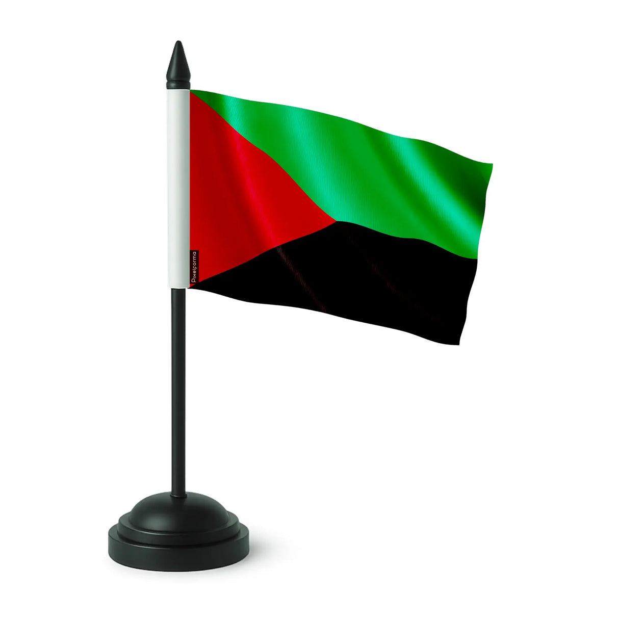 Drapeau de table martinique polyester avec socle noir