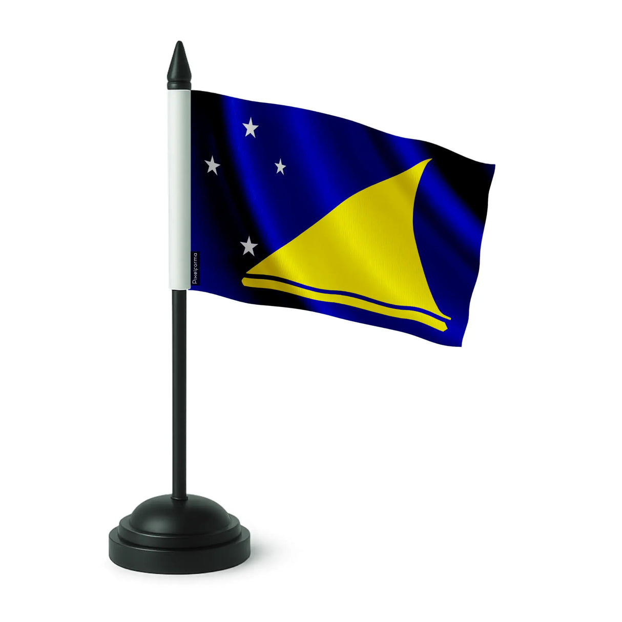Drapeau de table tokelau en polyester socle plastique noir