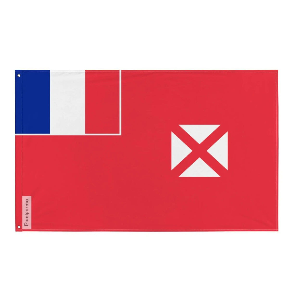 Drapeau wallis-et-futuna polyester résistant œillets à gauche