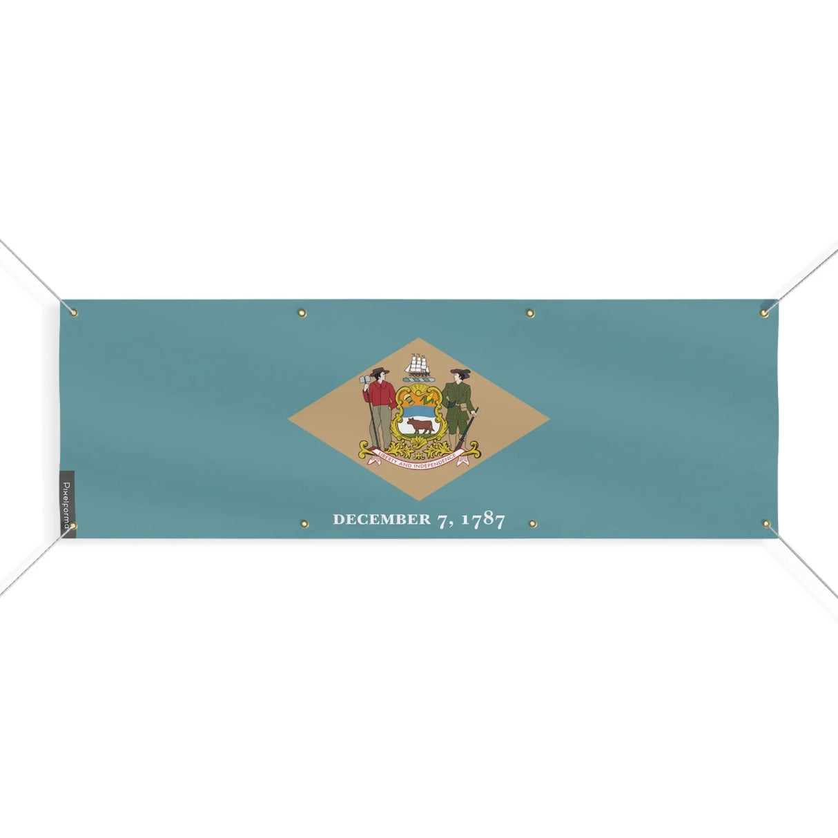 Drapeau delaware polyester résistant aux intempéries œillets