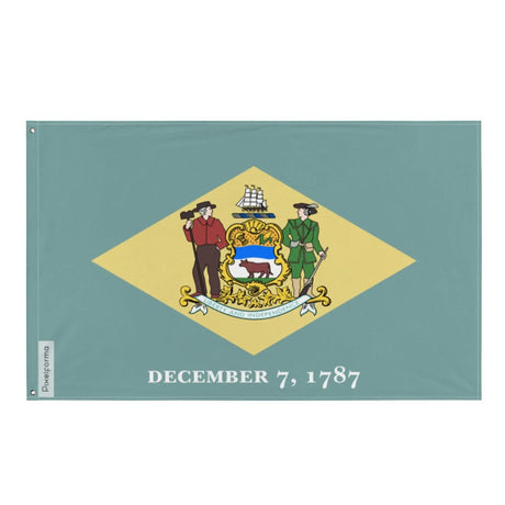 Drapeau delaware polyester résistant avec œillets à gauche