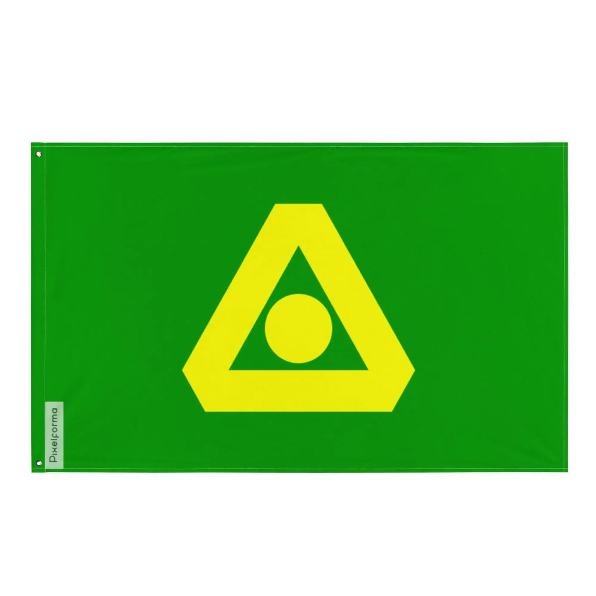 Drapeau delta polyester œillets à gauche finition durable