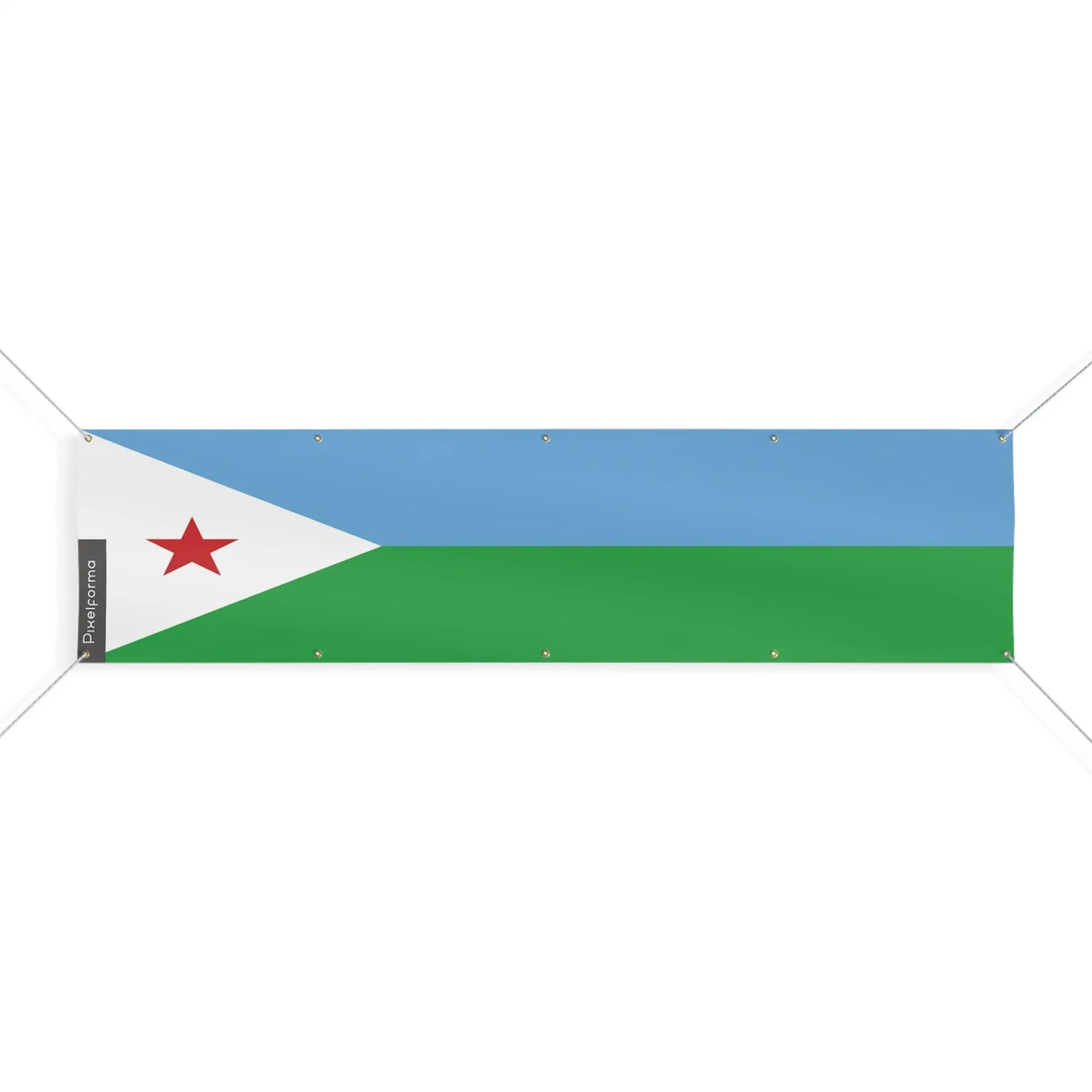 Drapeau djibouti polyester résistant aux intempéries