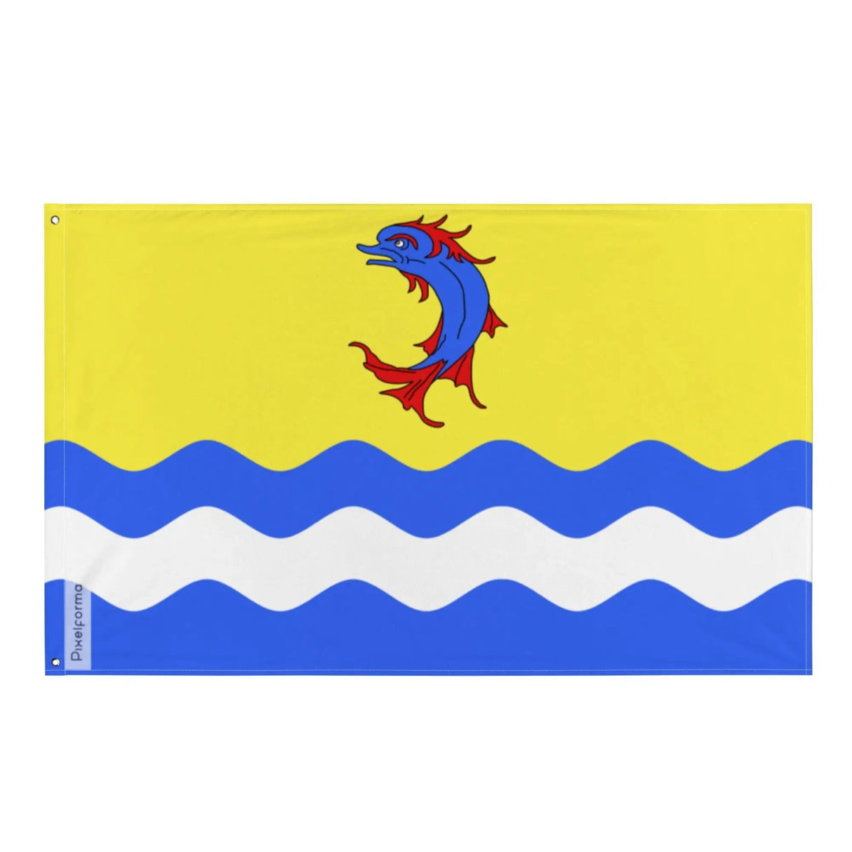 Drapeau drôme polyester résistant avec œillets à gauche