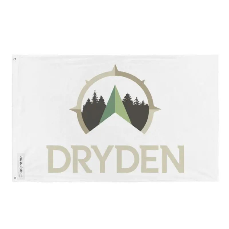 Drapeau dryden polyester œillets à gauche usage décoration