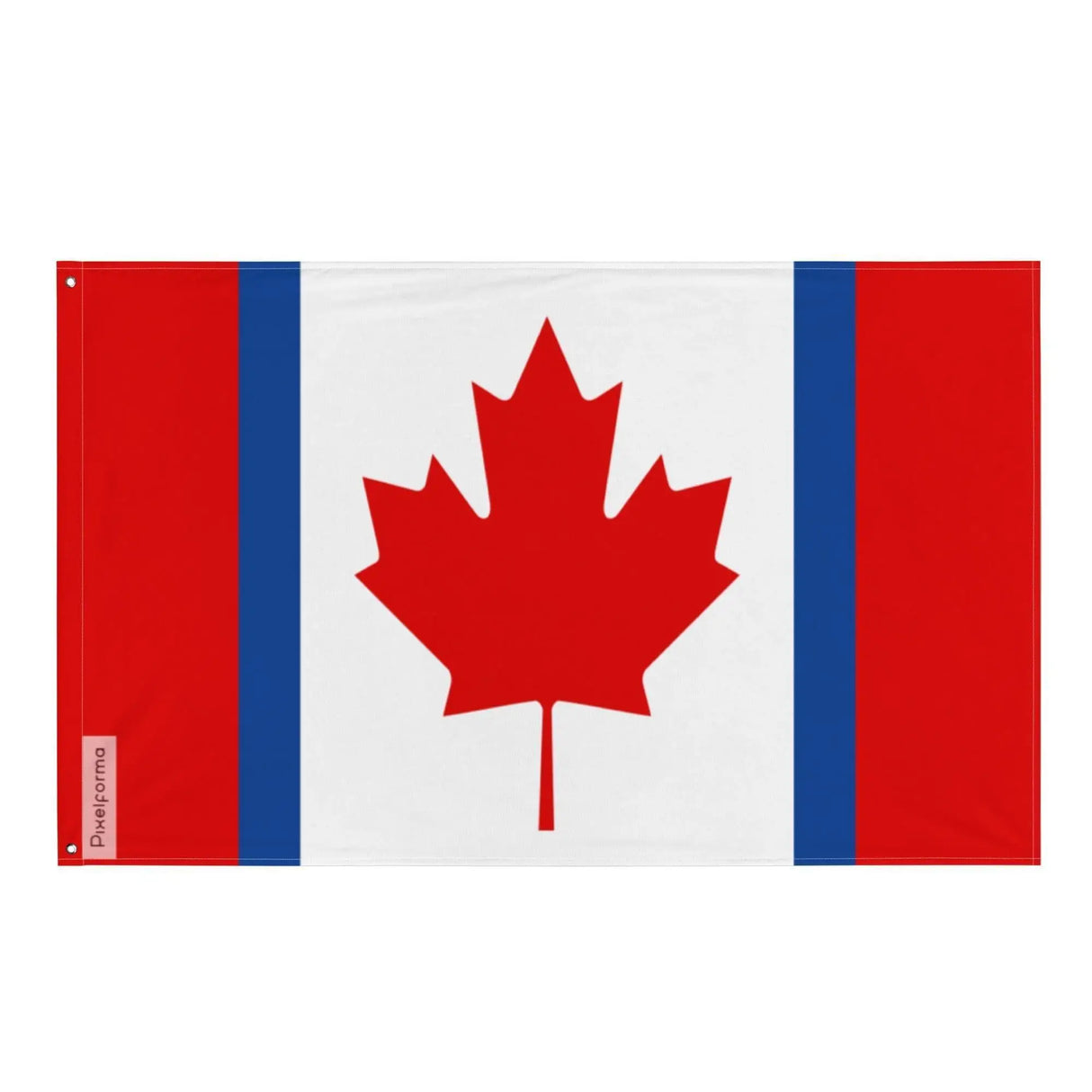 Drapeau dualité canadienne polyester résistant œillets gauche
