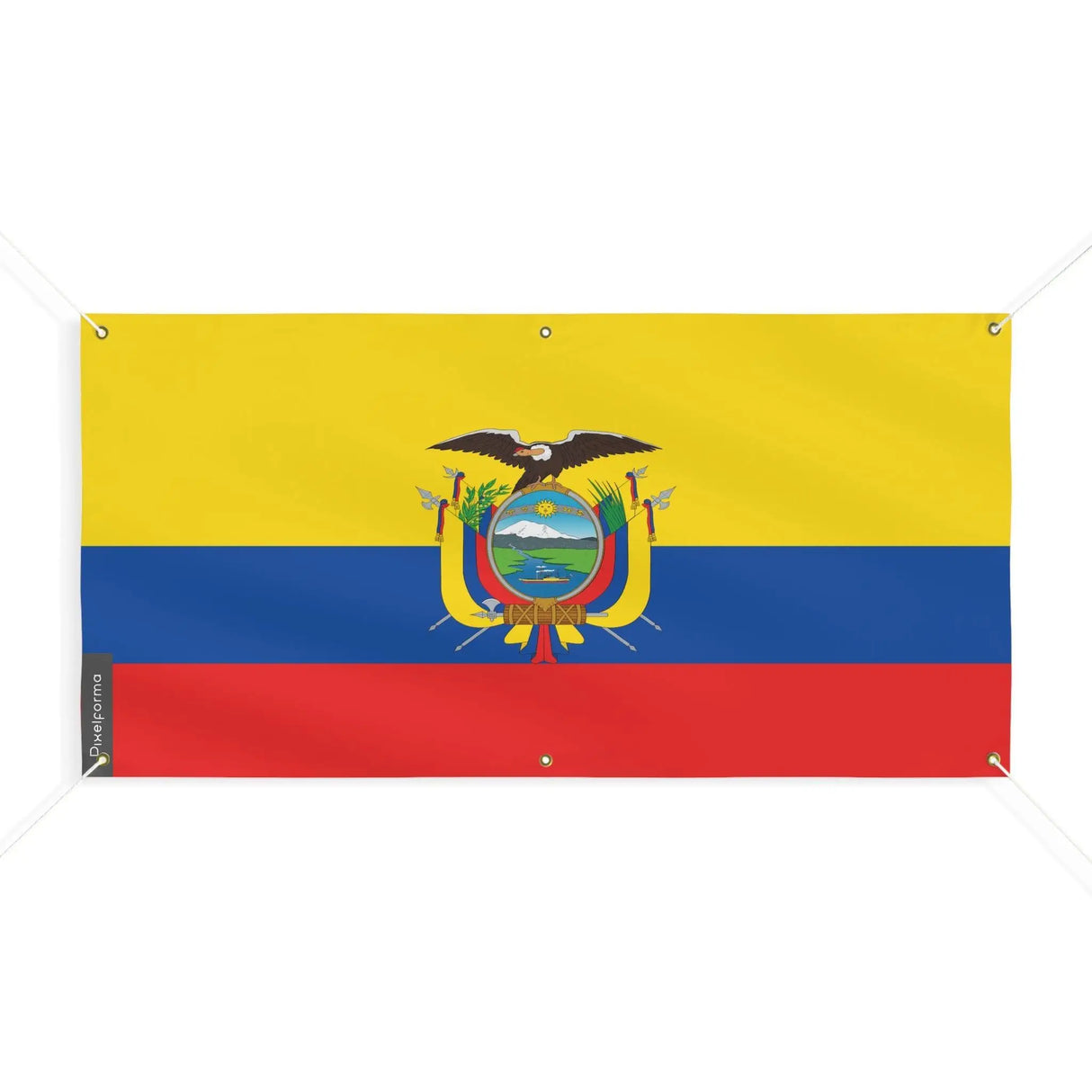 Drapeau équateur polyester résistant aux intempéries