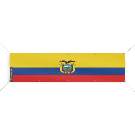 Drapeau équateur polyester résistant usage extérieur