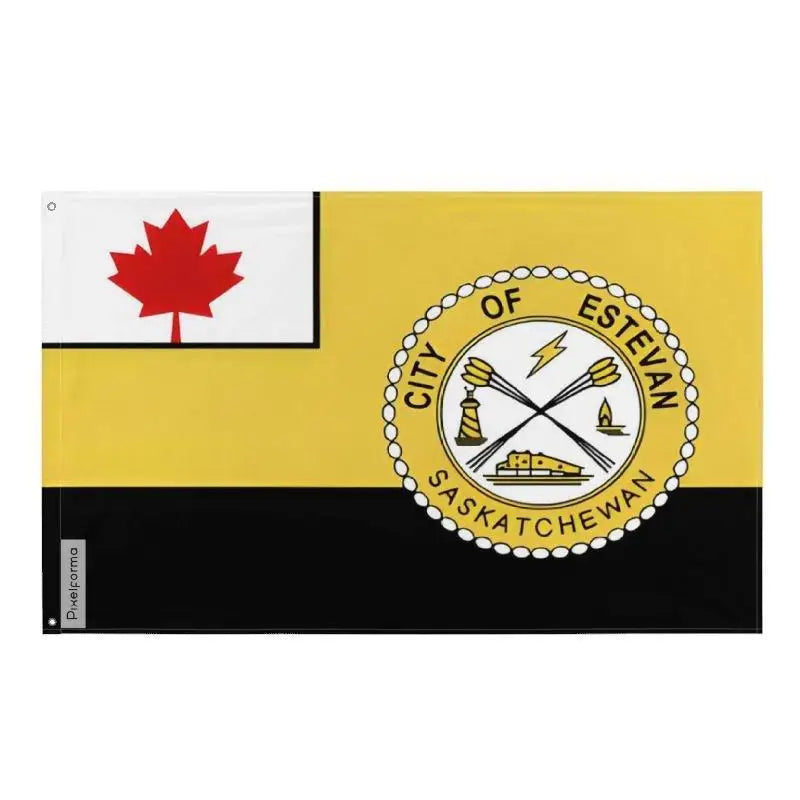 Drapeau estevan polyester résistant œillets à gauche