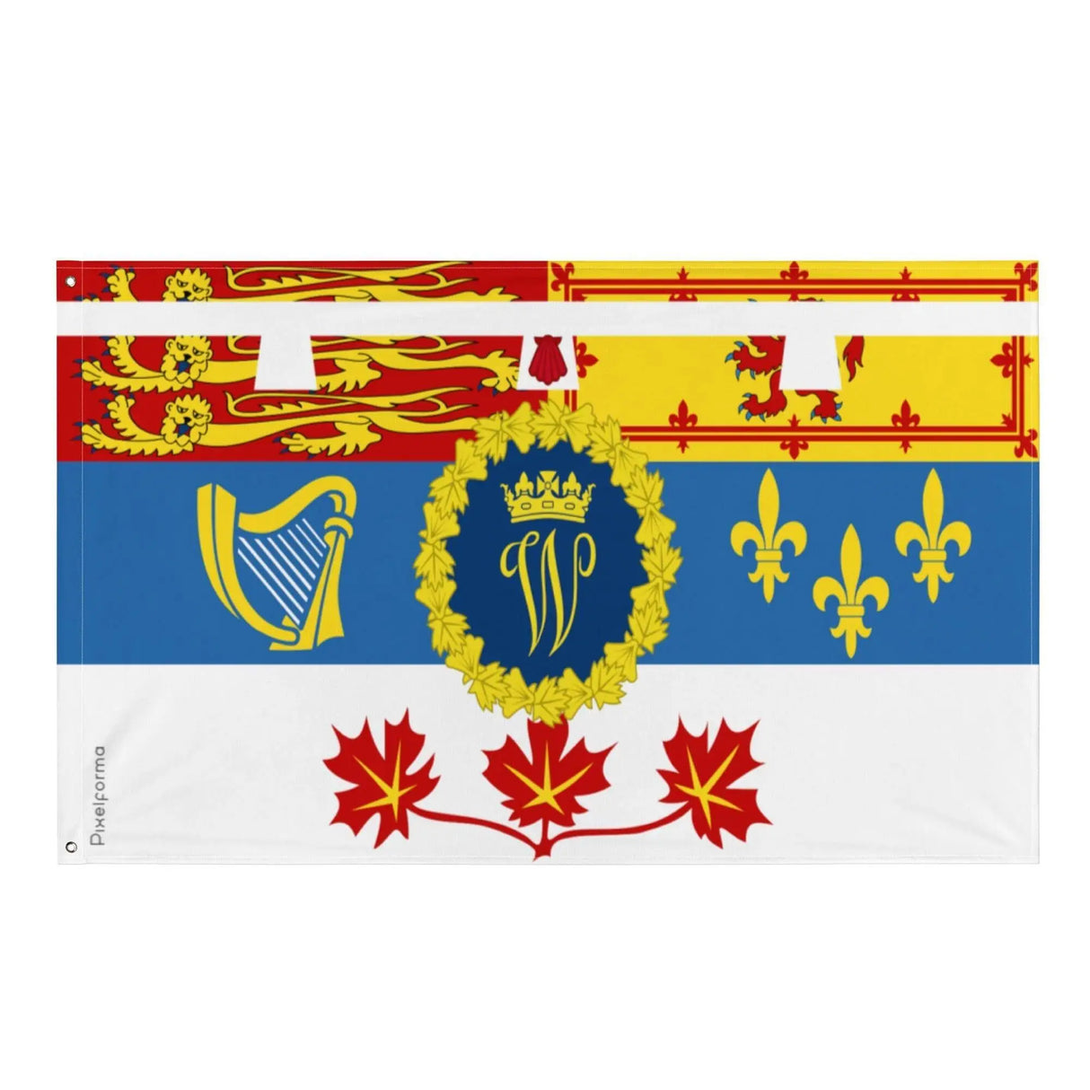 Drapeau étendard duc de cambridge polyester œillets à gauche