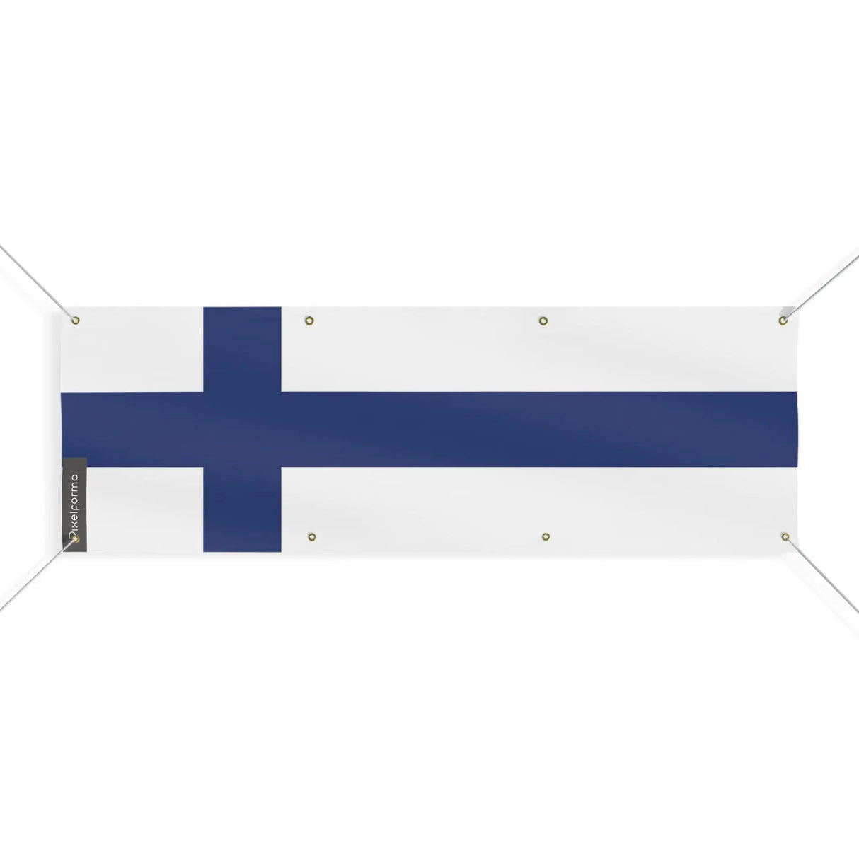 Drapeau finlande polyester résistant huit œillets extérieur