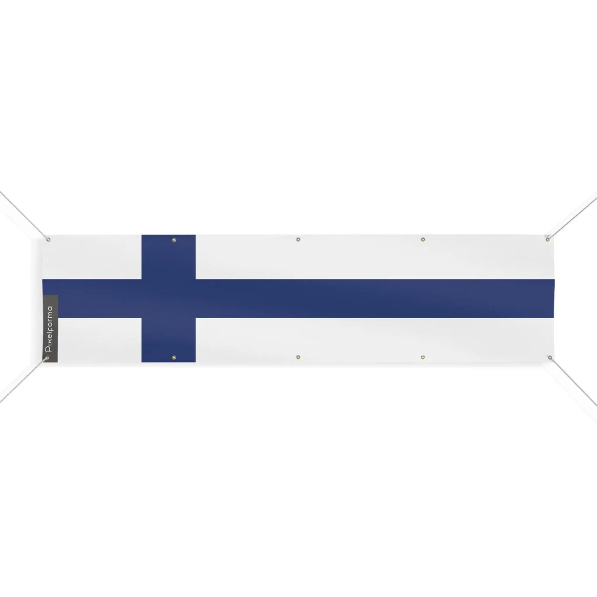 Drapeau finlande polyester résistant œillets usage extérieur