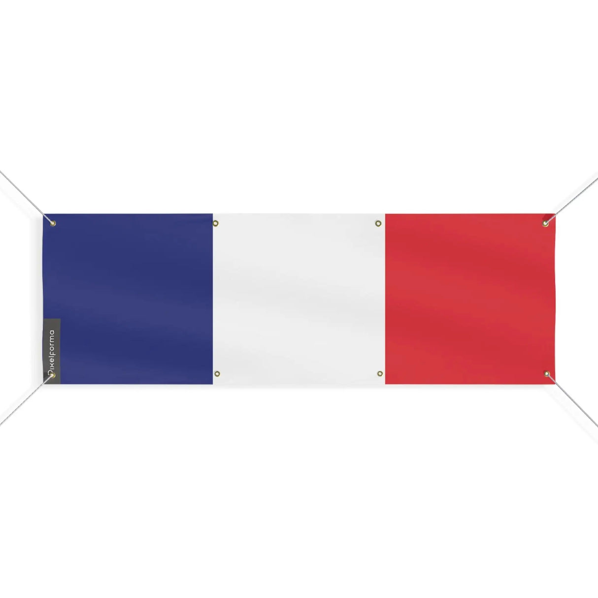 Drapeau france polyester résistant œillets usage extérieur