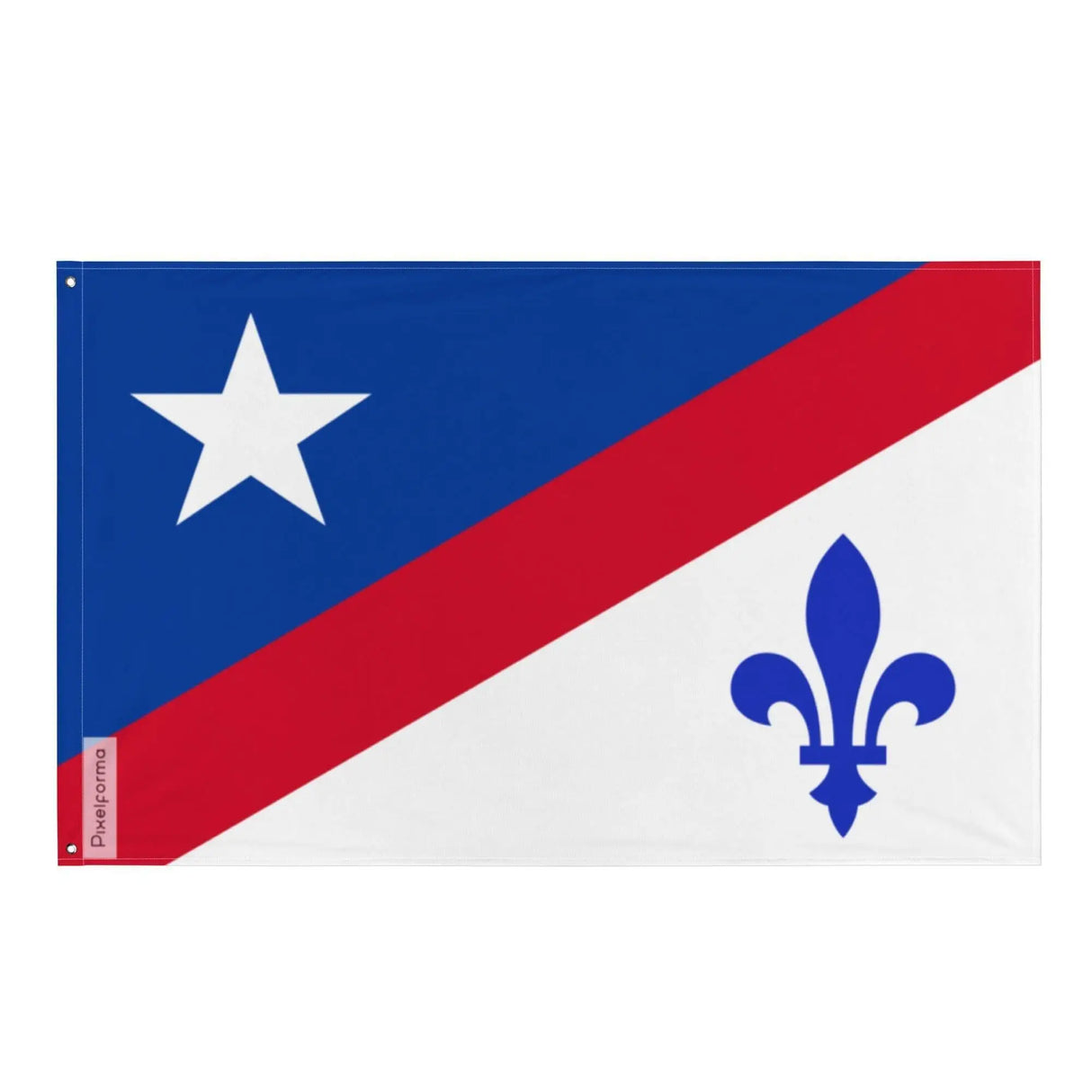Drapeau franco-américains polyester résist. Œillets à gauche
