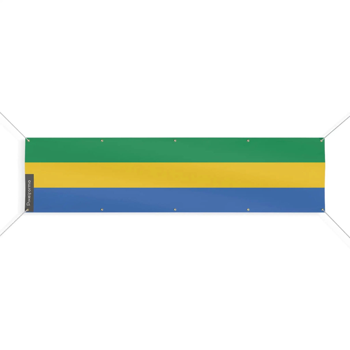 Drapeau gabon polyester durable œillets usage extérieur