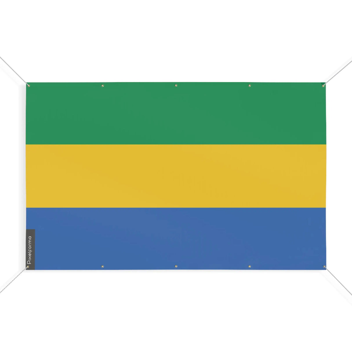Drapeau gabon polyester résistant avec œillets renforcés