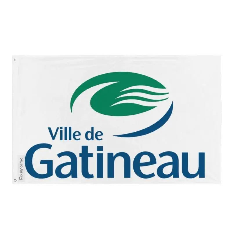 Drapeau gatineau polyester résistant avec œillets à gauche