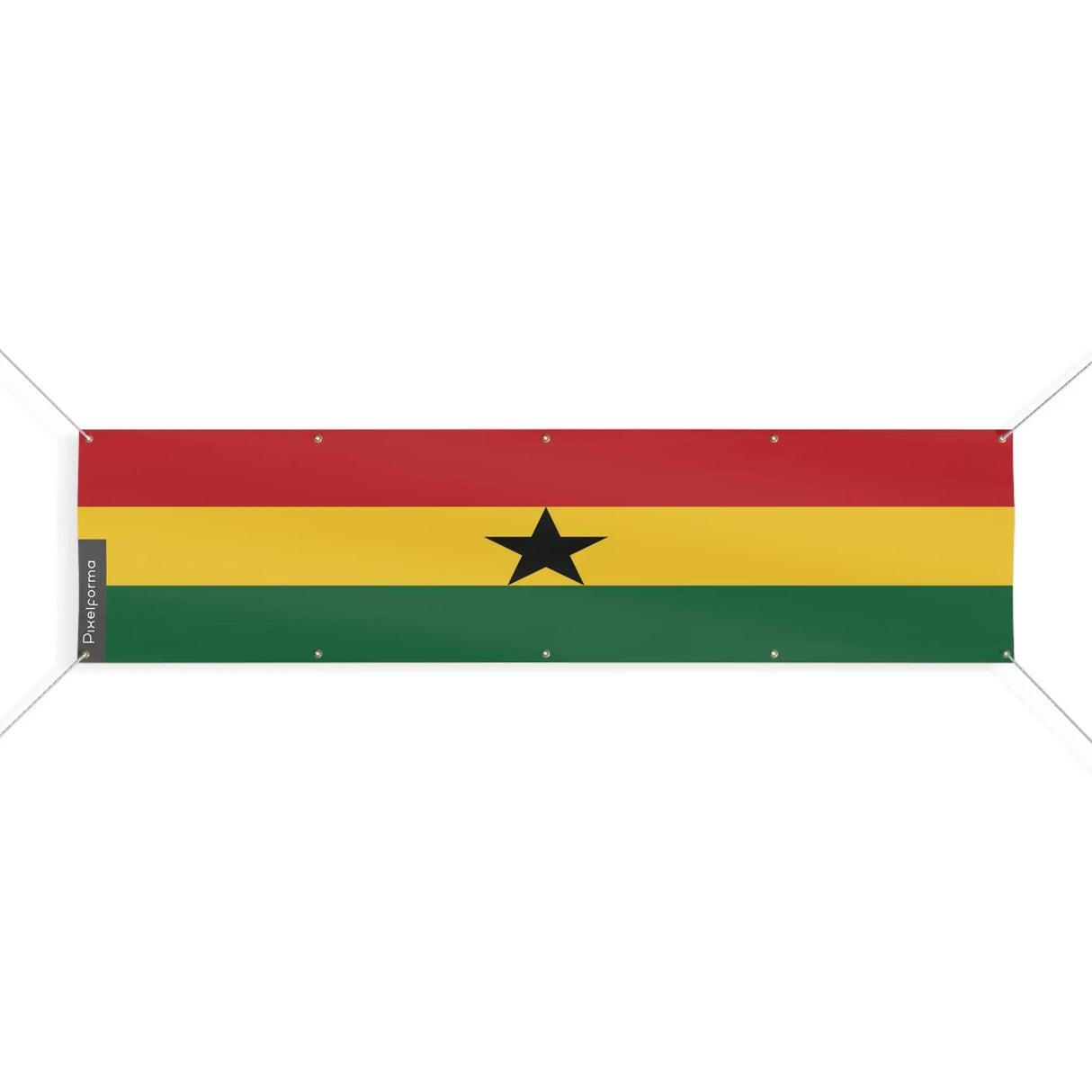 Drapeau ghana polyester résistant avec œillets renforcés