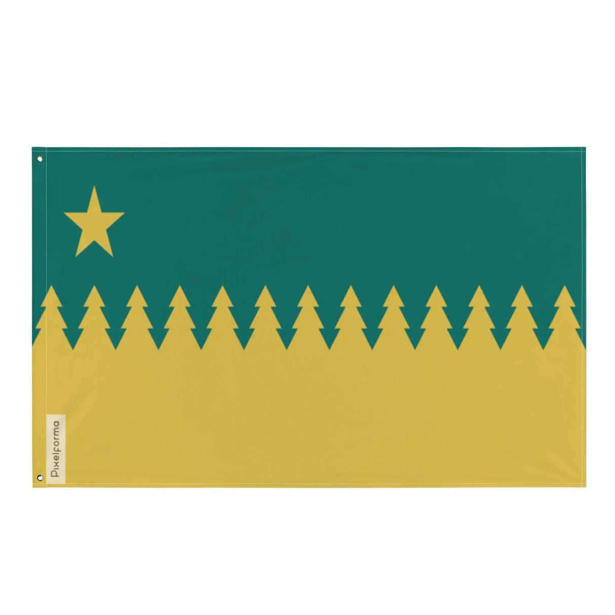 Drapeau grand sudbury polyester résistant œillets à gauche