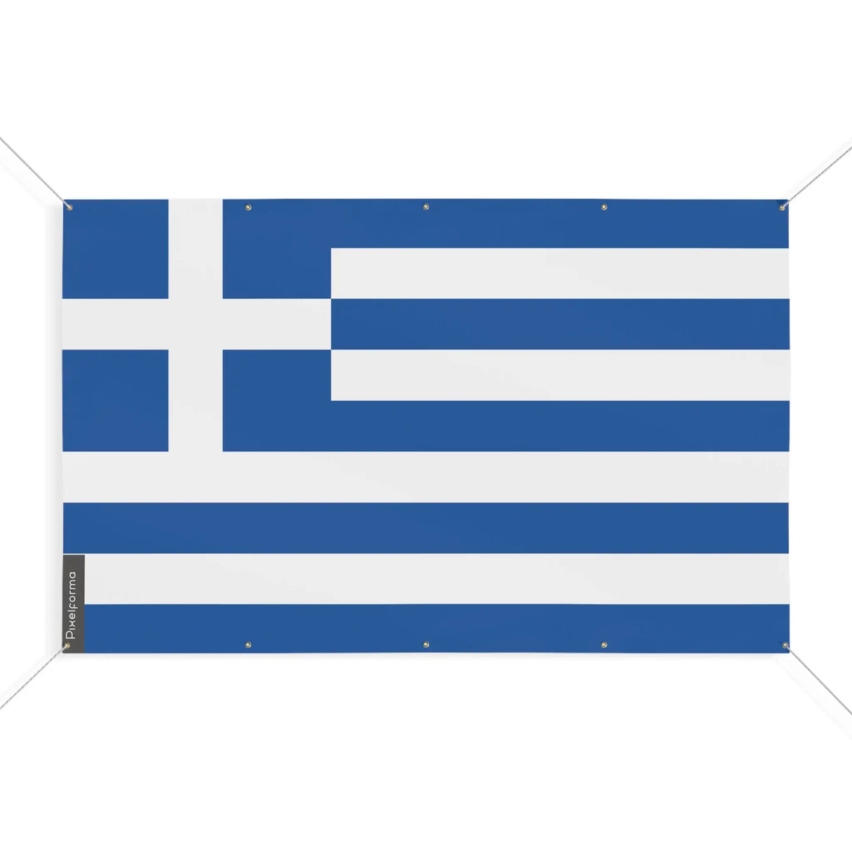 Drapeau grèce en polyester résistant à œillets