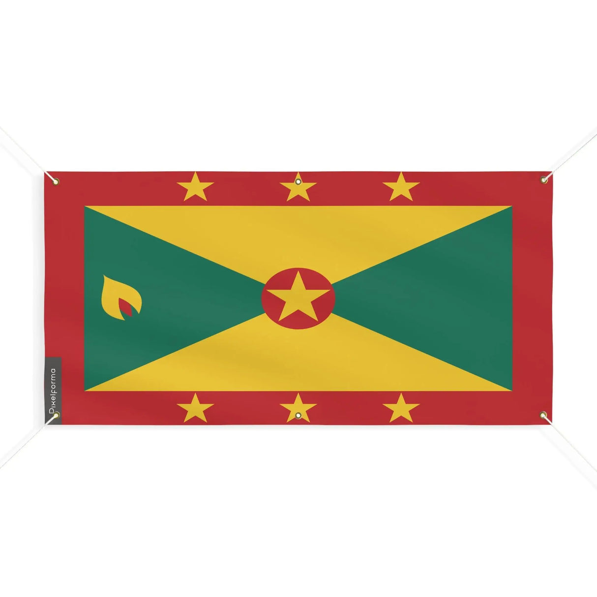 Drapeau grenade en polyester résistant avec œillets