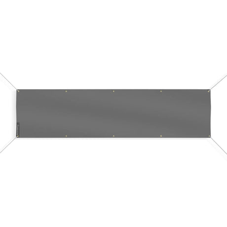 Drapeau gris foncé france en polyester avec œillets résistants