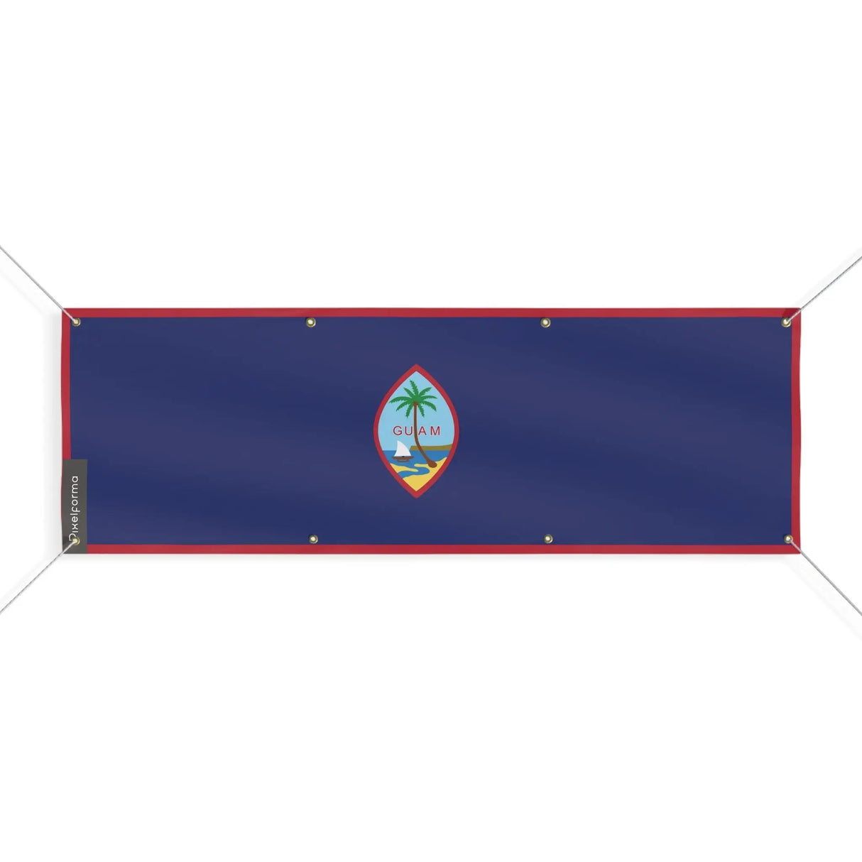 Drapeau guam polyester résistant avec œillets renforcés