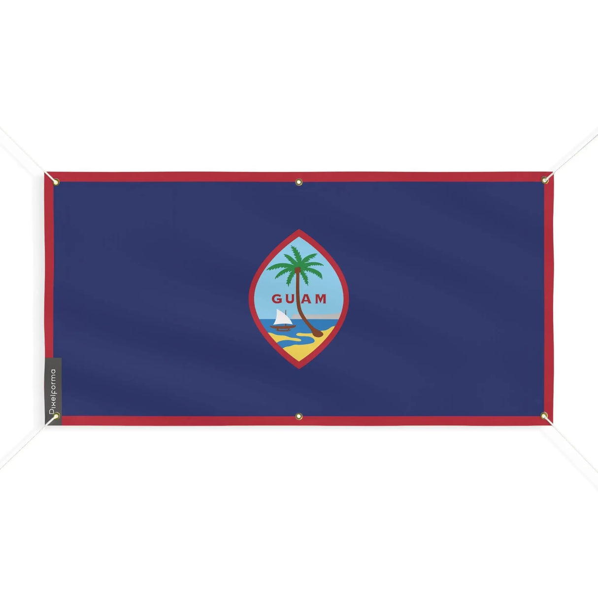 Drapeau guam polyester résistant usage extérieur durable