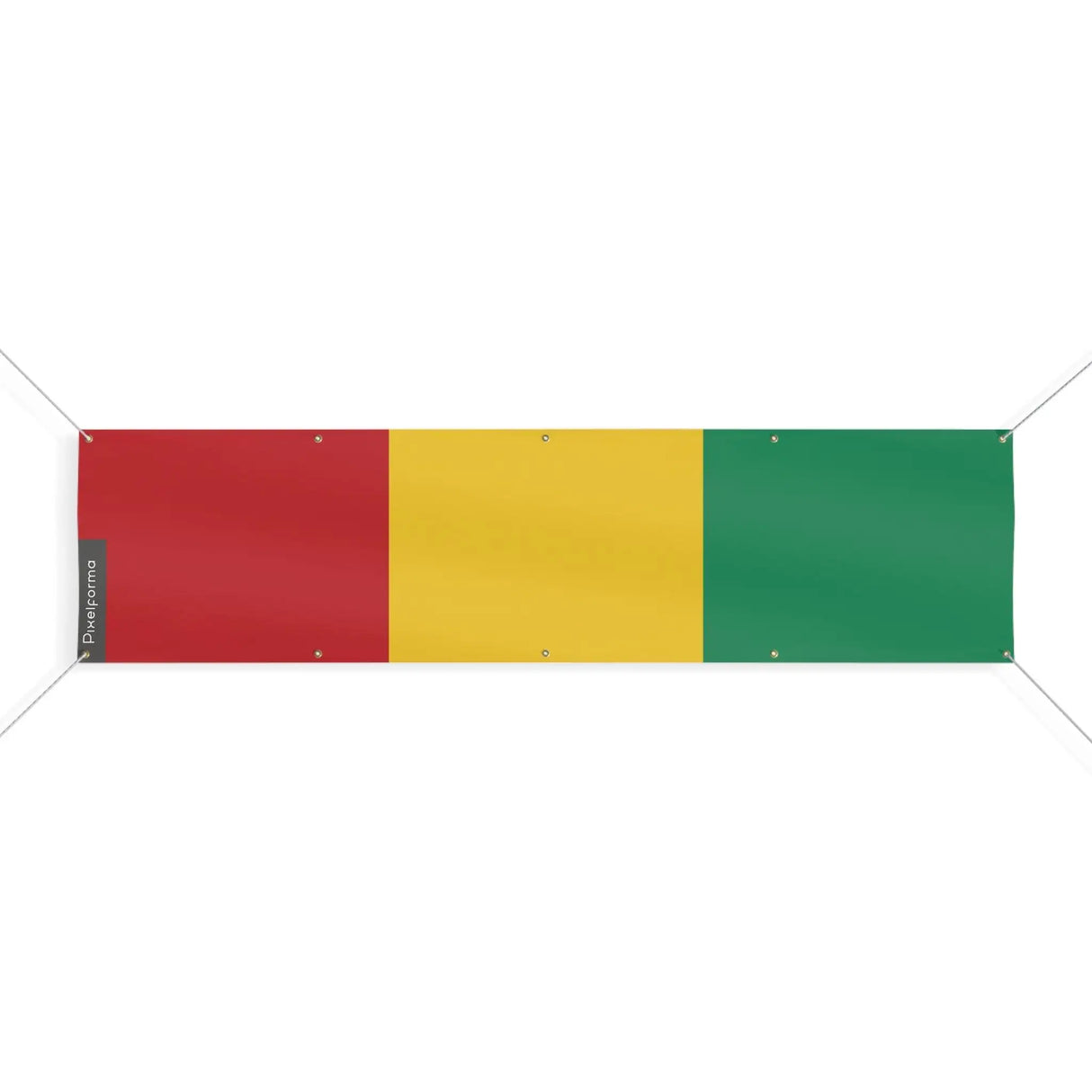 Drapeau guinée polyester résistant 10 œillets intempéries