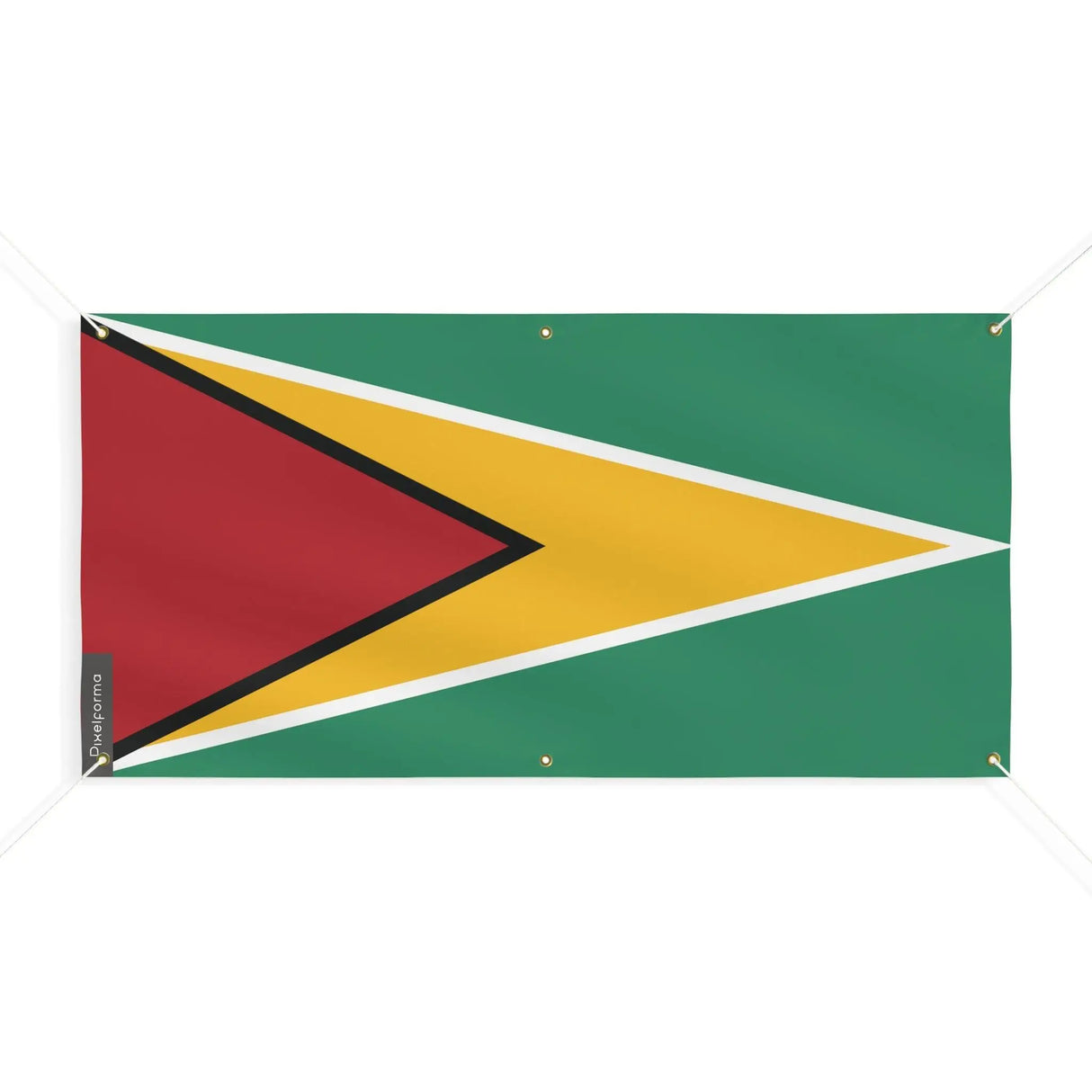 Drapeau guyana polyester résistant pour extérieur durable