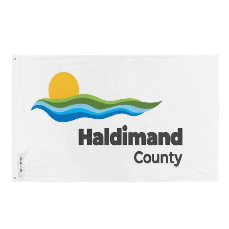 Drapeau haldimand polyester résistant avec œillets à gauche