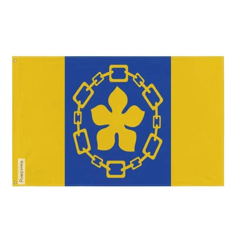 Drapeau hamilton polyester résistant avec œillets à gauche