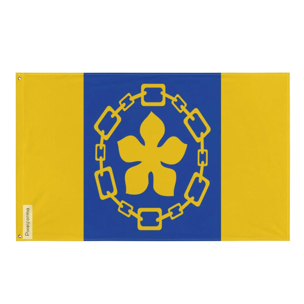 Drapeau hamilton polyester résistant œillets à gauche