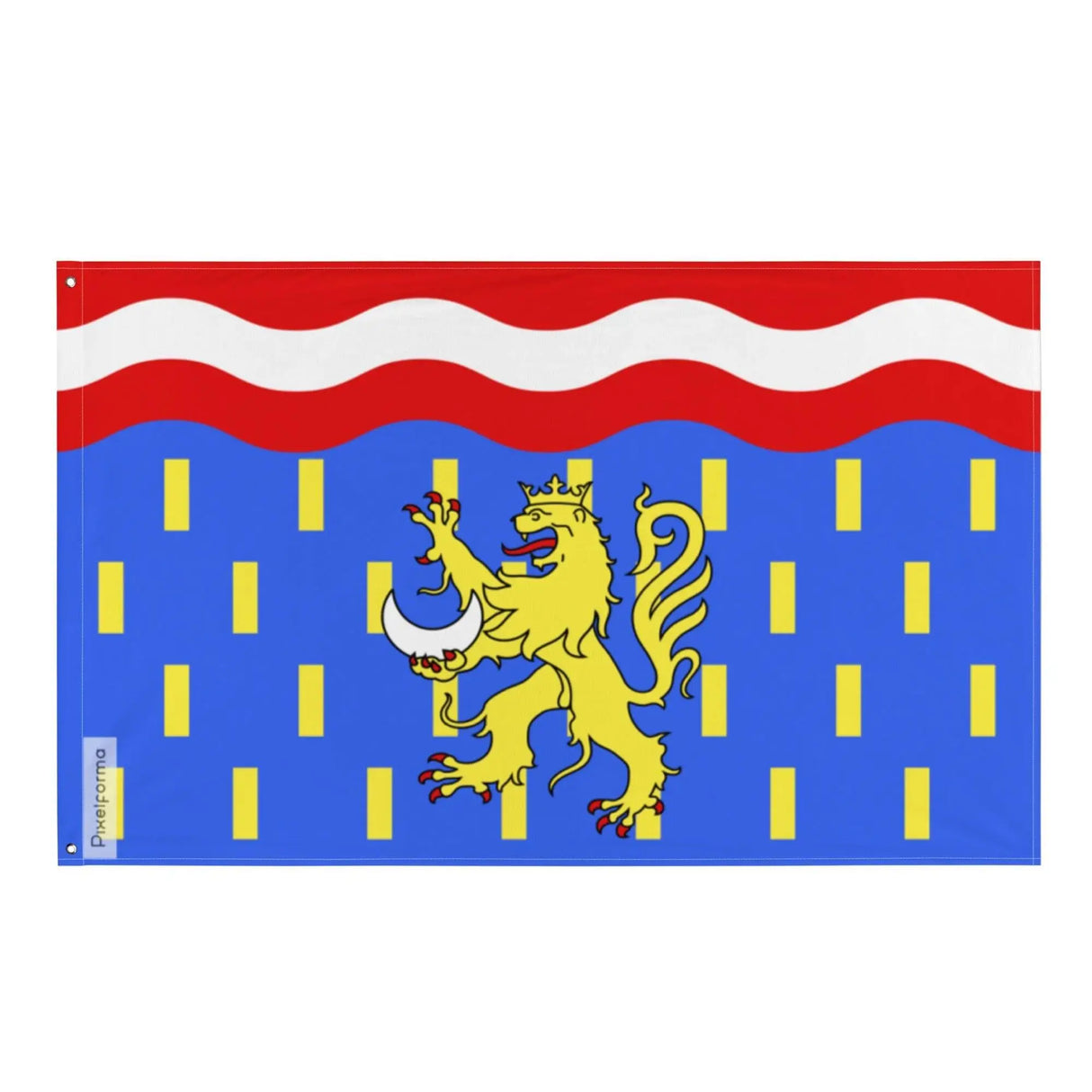 Drapeau haute-saône polyester résistant œillets à gauche