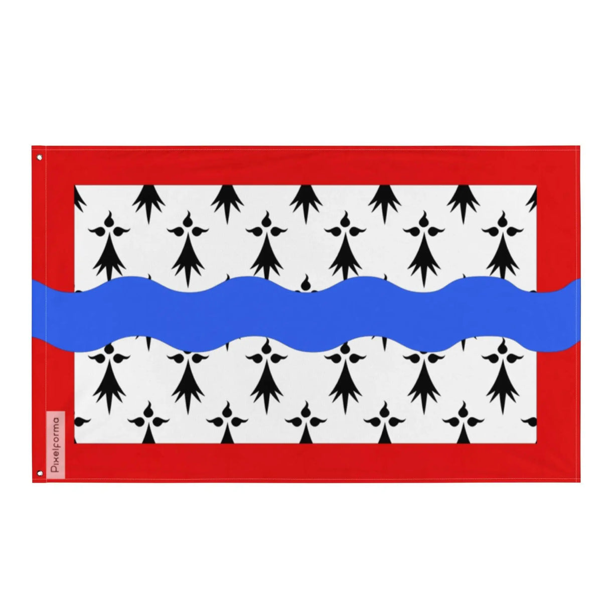 Drapeau haute-vienne polyester résistant double ourlet