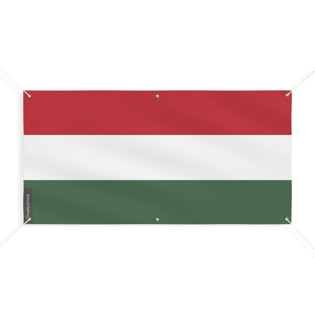 Drapeau hongrie en polyester résistant avec 6 œillets